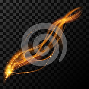 Gold magic light effect