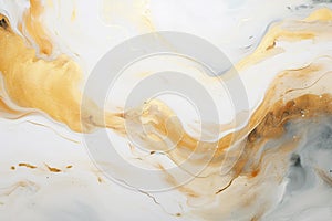 Gold marble background with Generative Ai. Natural granite floor. White stone wall