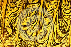 Gold marbling texture design. Beige and golden marble pattern. Fluid art. Effect, glitter.