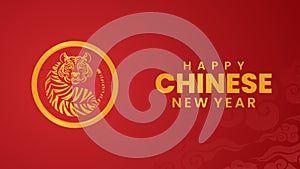 Gold maskot chinese new year photo