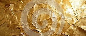 Gold, matte shiny surface background, stone, gold leaf, crumpled textured.