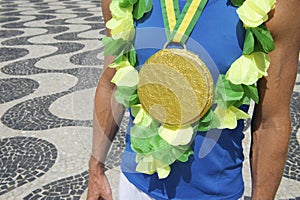 Gold Medal First Place Brazilian Athlete Rio