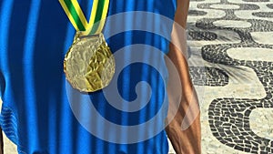 Gold Medal First Place Brazilian Athlete Rio