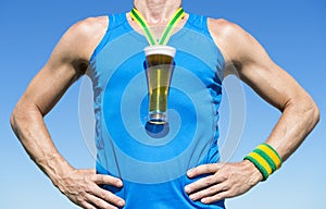 Gold Medal Octoberfest Beer Drinker Athlete