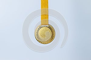 Gold medal on white background concept for winning