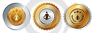 gold medal yoga relaxation ayurveda meditative workout healthy competition award