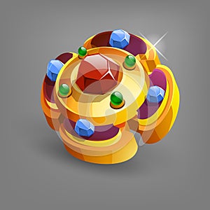 Gold medallion. Vector illustration.