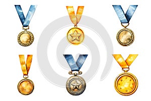 Gold Medals Representing Success and Athletic Achievement