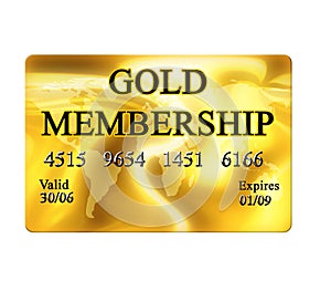 Gold membership card photo