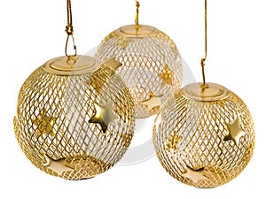 Gold Mesh Christmas Ornament 3