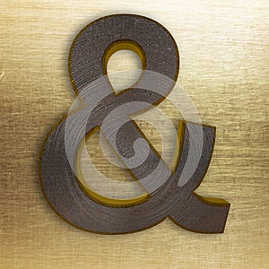 Gold metal & ampersand