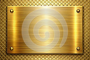 Gold metal plate graphic design texture background photo
