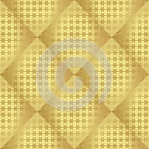 Gold metallic regular seamless pattern.