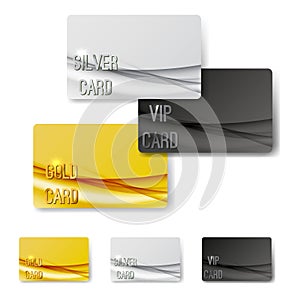 Gold mild swoosh wave pattern premium member cards collection