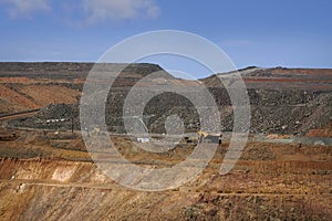 Gold mine operation in open gold mine pit Australia