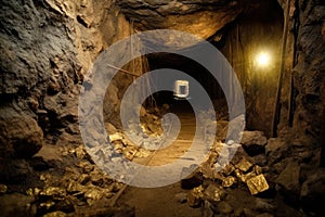 Gold in a mine