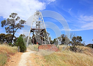 Gold mining poppets in country Victoria, Australia