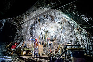 Gold mining underground