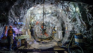 Gold mining underground