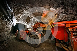 Gold mining underground photo