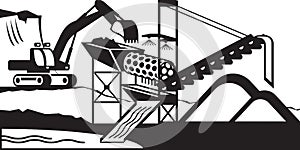 Gold mining wash plant