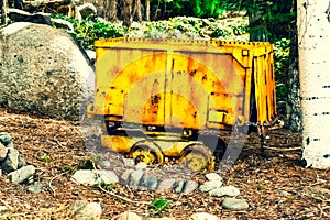 Gold Mining Yellow Wagon