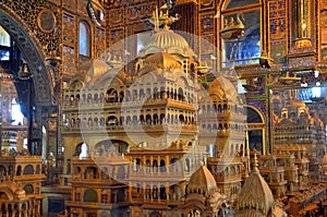 Gold and mirror work