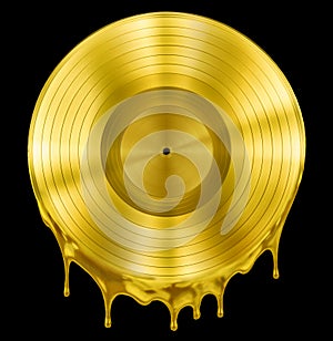 Zlato roztavený alebo tavený záznam hudba disk cena 