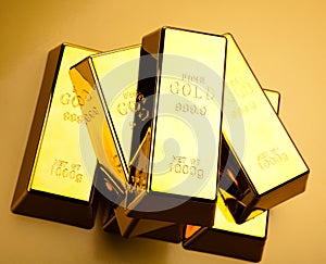 Gold and money, ambient financial concept