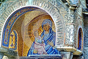 Gold mosaic on Panagia Kapnikarea church