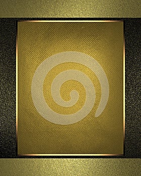 Gold nameplate Element for design. Template for design. copy space for ad brochure or announcement invitation, abstract background