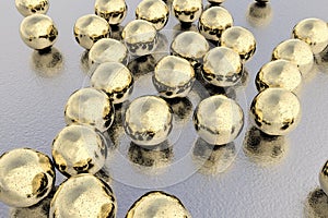 Gold nanoparticles illustration