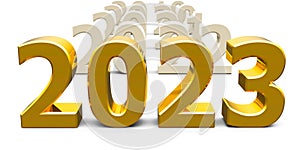 Gold new 2023 year comes