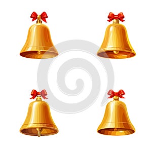 GOLD NOTIFY BELL SYMBOL VECTOR SET