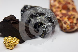 Gold-nugget, coal and bauxite mineral