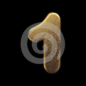 Gold number 1 - 3d precious metal digit - Suitable for fortune, business or luxury related subjects