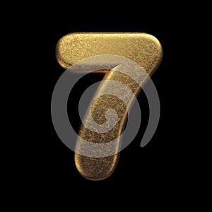 Gold number 7 - 3d precious metal digit - Suitable for fortune, business or luxury related subjects