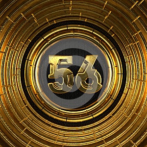 Gold number fifty-six years celebration