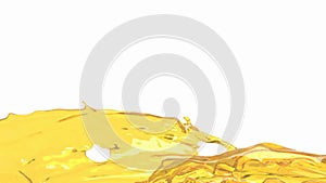 The Gold oil splash for spa or health concept 3d rendering