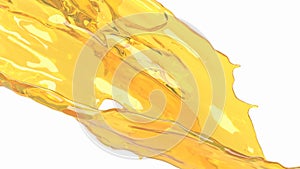 The Gold oil splash for spa or health concept 3d rendering
