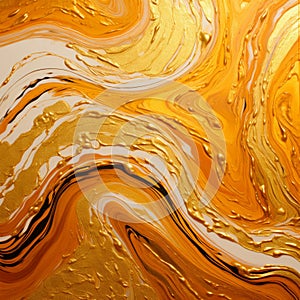 Gold And Orange Abstract Wallpaper With Intense Close-ups