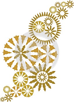 Gold ornate christmas design vector