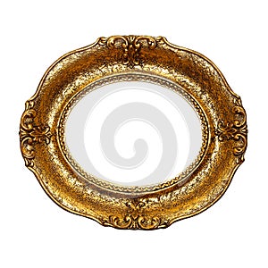 Gold oval frame