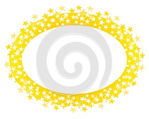 Gold Oval Stars Border or Logo