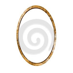 gold oval vintage frame for picture and foto, design element