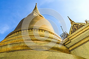 Gold Pagoda Phra Siratana Chedi Grand Palace Bangkok Thailand photo