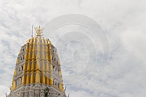 Gold pagoda under sky