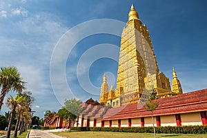 Gold pagoda at wat Bang Thong, Krabi