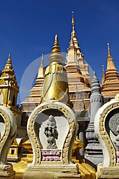Gold pagodas, phnom penh