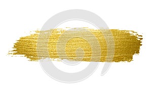 Gold paint brush stroke.